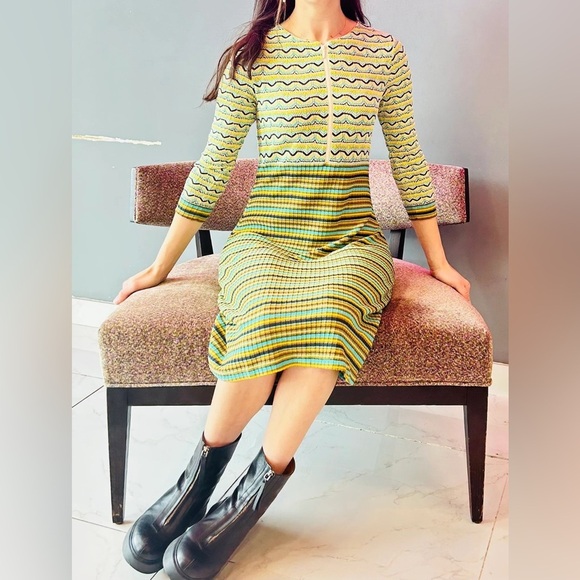 Aldo Martins Roma Dress Midi Knit Dress Long Sleeve size XS - Picture 1 of 5